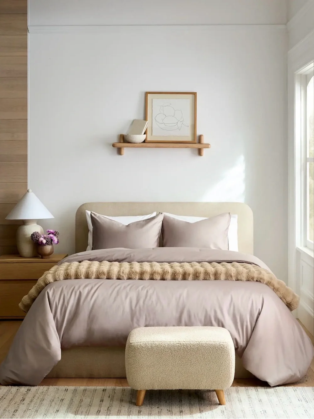 Quince NWOT Organic Cotton Sateen Comforter in Stone Full/Queen